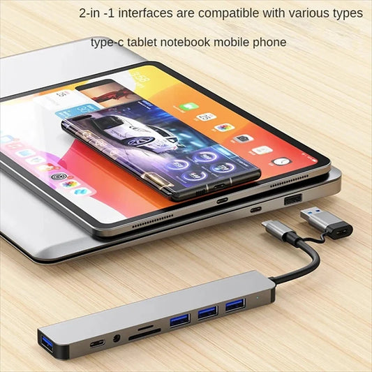 USB C Hub USB Splitter 8 in 1 USB Extender