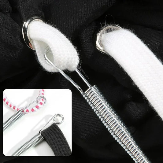 1/30Pcs Stainless Steel Rope Threading Tool Bendable Spring Drawstring Threader Clip Drawstring Thread DIY Sewing Accessories