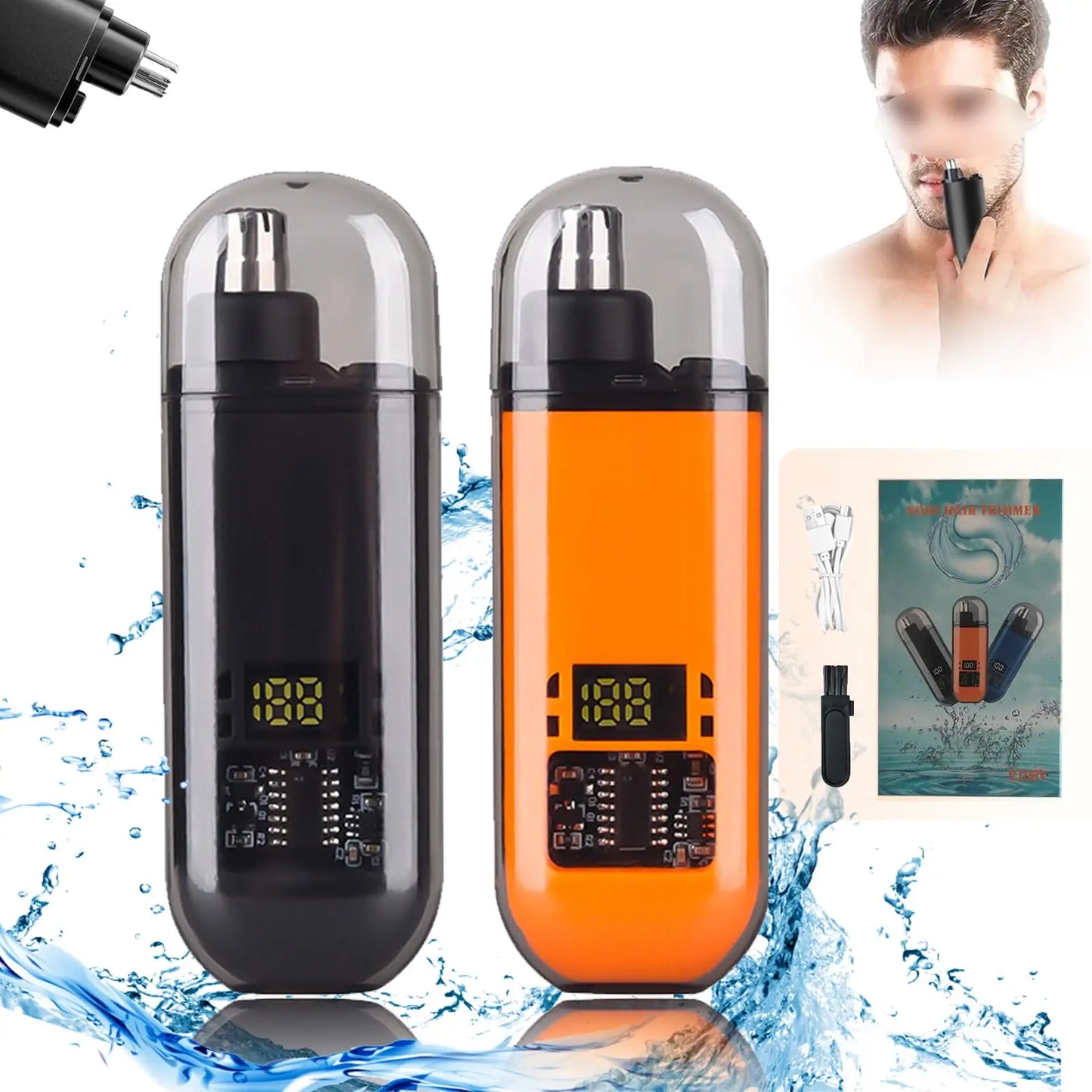 USB charging nose and ear hair trimmer