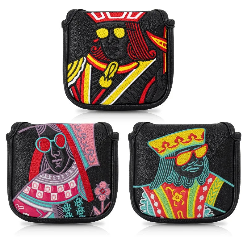 Vibrant poker style golf putting head cover