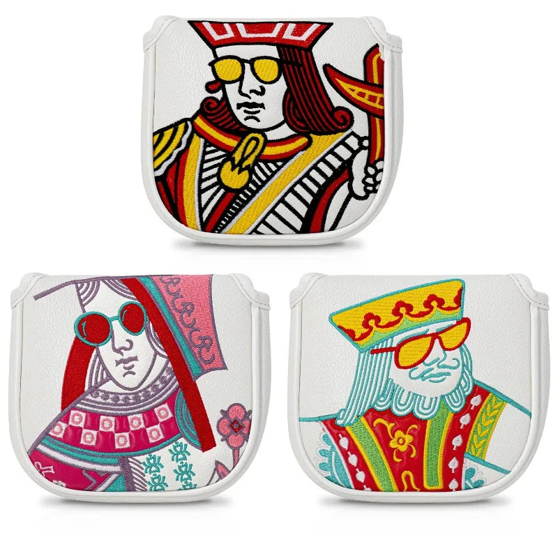 Vibrant poker style golf putting head cover