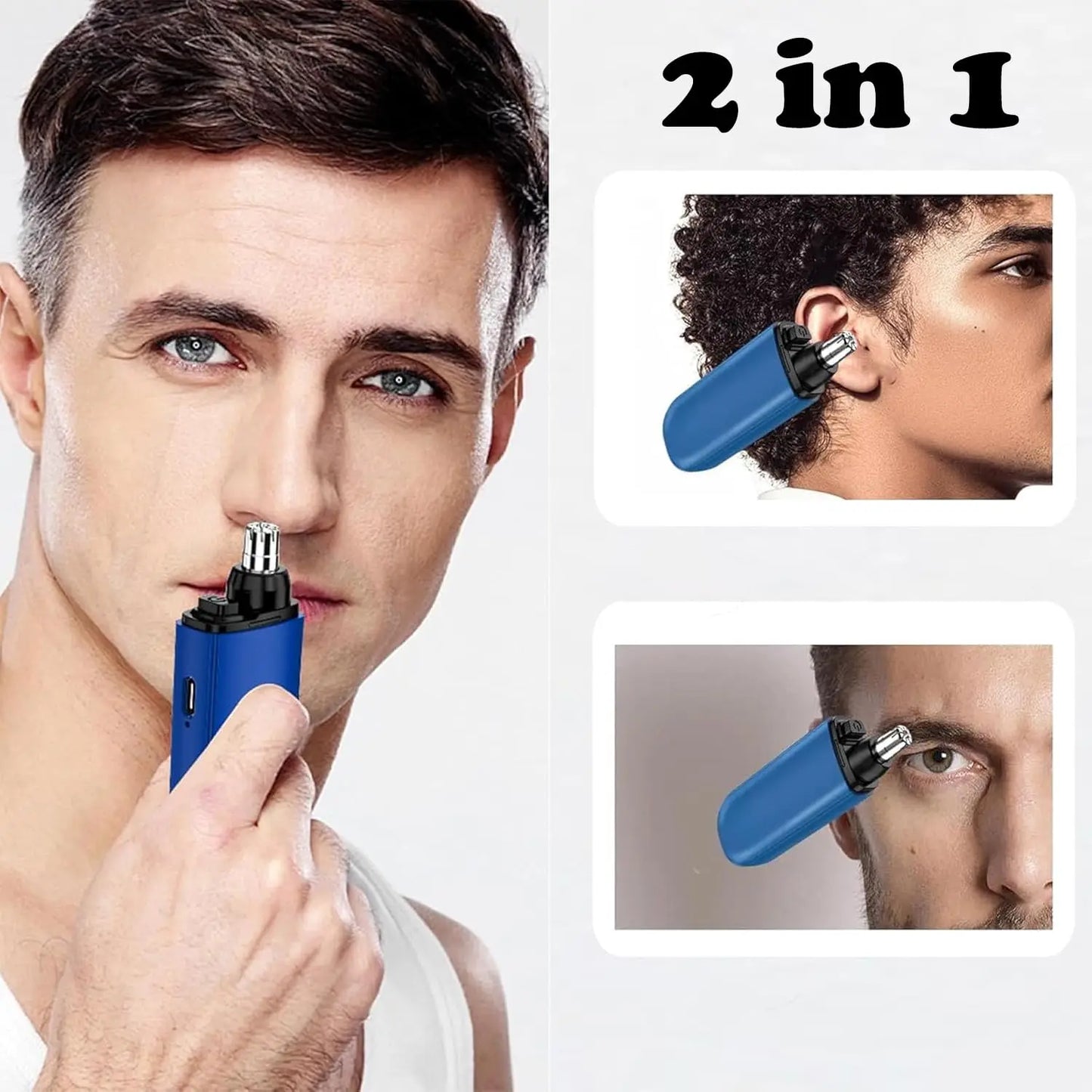 USB charging nose and ear hair trimmer