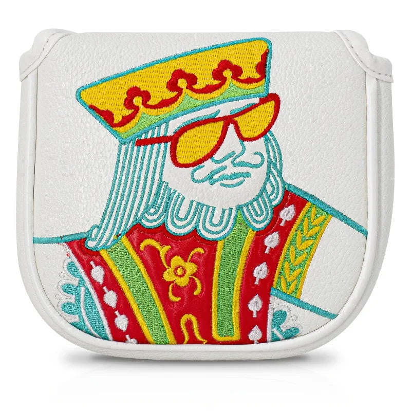 Vibrant poker style golf putting head cover
