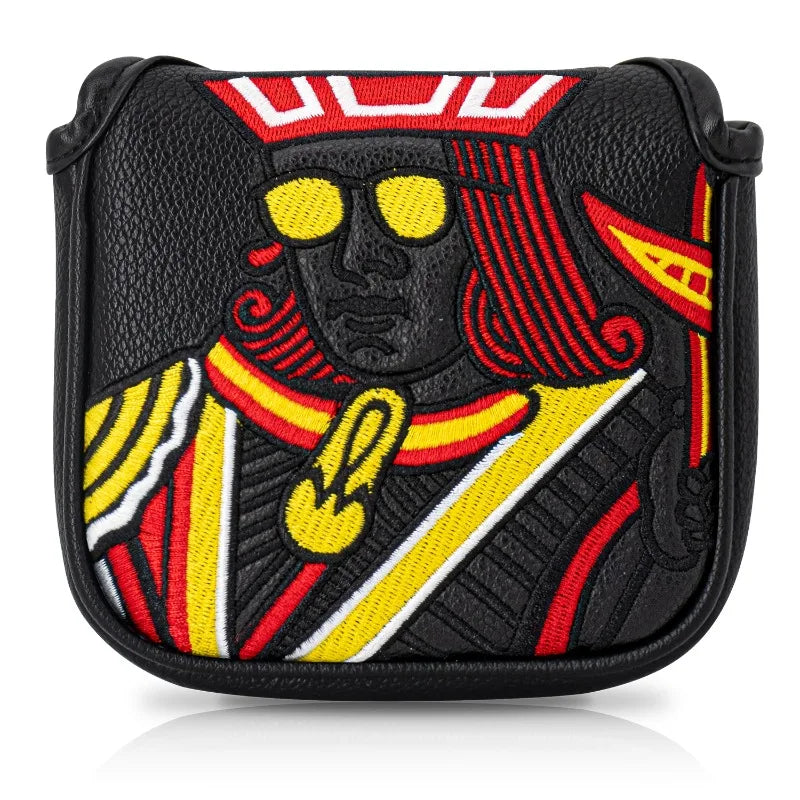 Vibrant poker style golf putting head cover