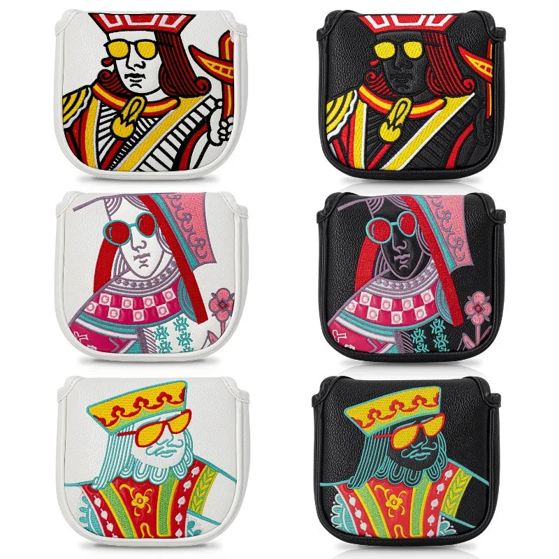 Vibrant poker style golf putting head cover