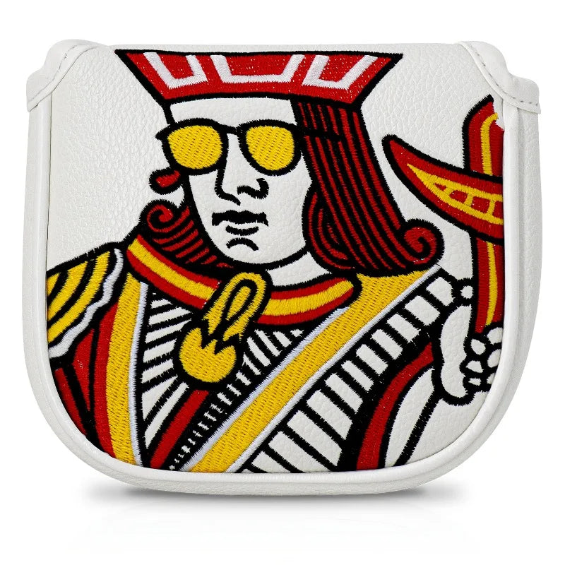 Vibrant poker style golf putting head cover