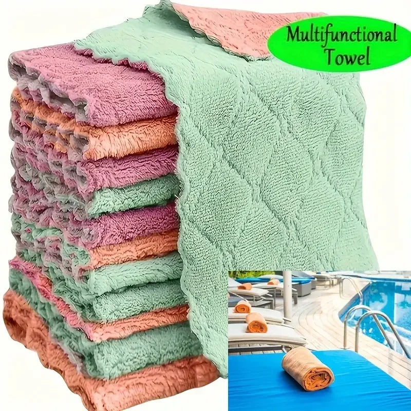 Kitchen towel cleaning set, with highly absorbent, soft and stain-removing fabric