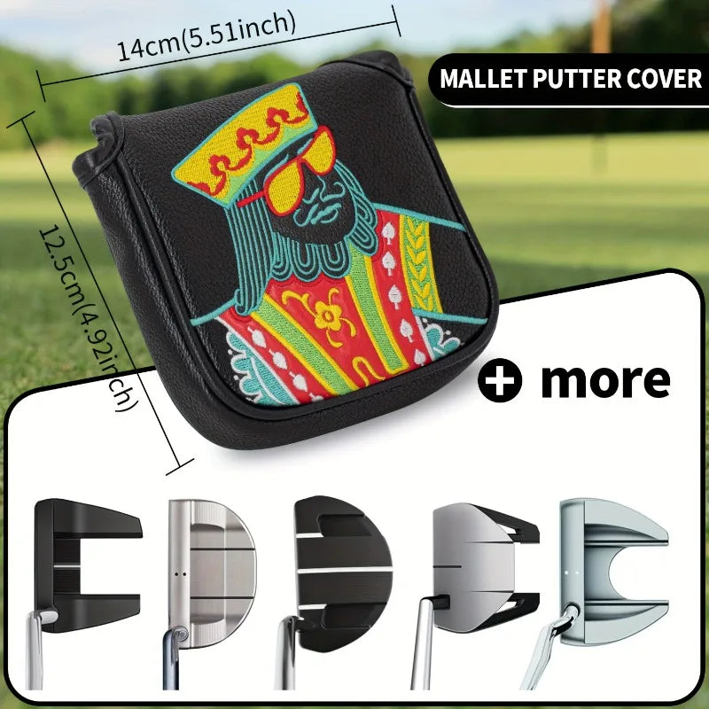 Vibrant poker style golf putting head cover