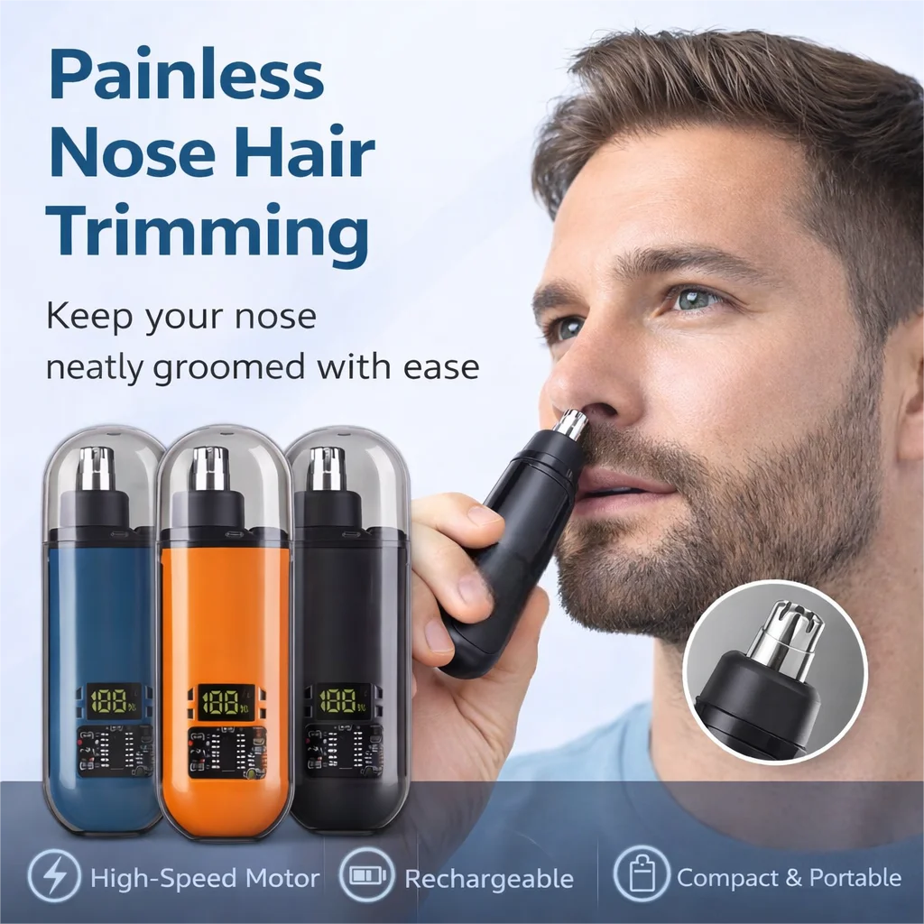 USB charging nose and ear hair trimmer